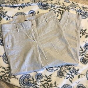 LOFT Light Gray Petite Women’s Cropped Pants
